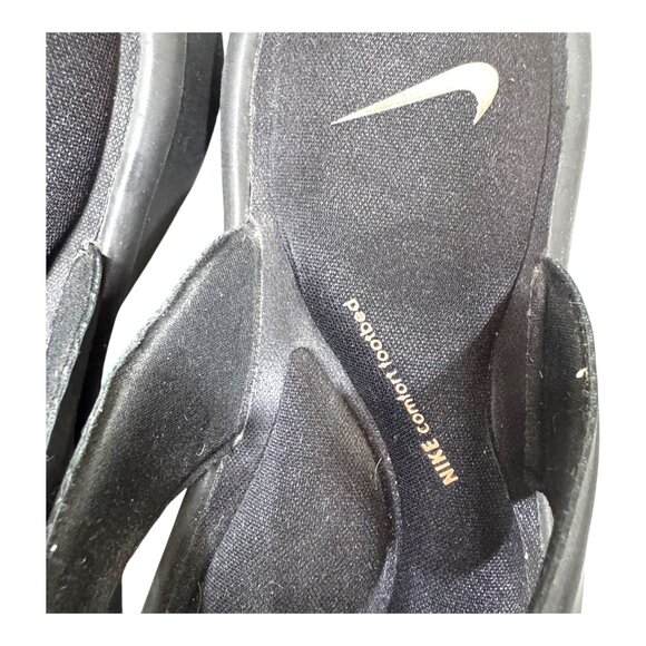 Nike Black Ultra Comfort Thong Sandals Cushioned Beach Flip Flops Size 7 Womens - Picture 3 of 7
